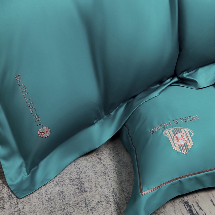 91家纺网 家纺一手货源 找家纺 U品汇（全棉磨毛源头厂家） 2024春夏新品60s支贡缎长绒棉刺绣花四件套纯棉全棉100%纯色简约轻奢 伯爵-宾利兰