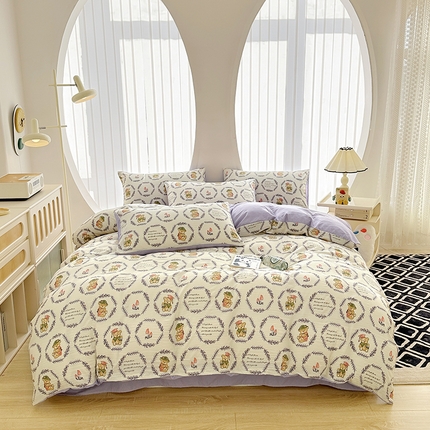 91家纺网 家纺一手货源 找家纺 （总）斯卡诺家纺 2024新款泡泡棉夏被四件套