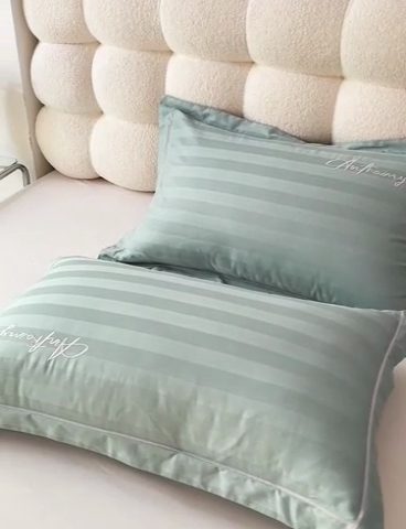 91家纺网 家纺一手货源 找家纺 品乐家纺 2024新款60支长绒棉龙纹系列枕套 龙纹青