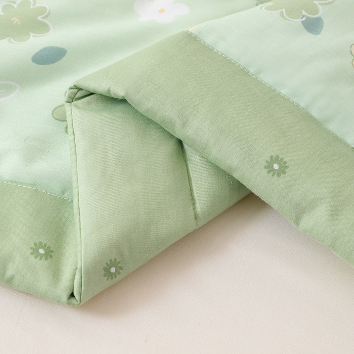 91家纺网 家纺一手货源 找家纺 瑜珠 2025新款双面全棉印花夏被夏凉被空调被子 欧若琳绿