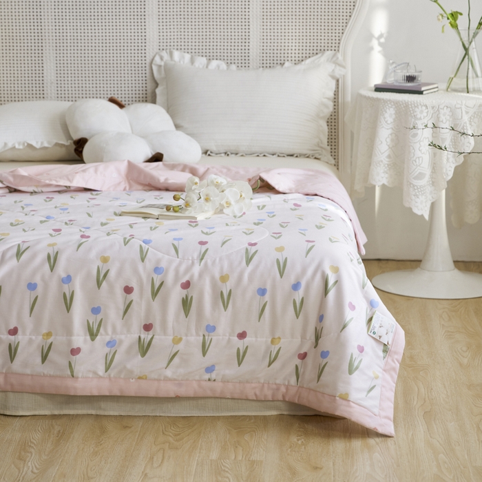 91家纺网 家纺一手货源 找家纺 维洋家纺 2025新款全棉印花棉花夏凉被 美郁花香