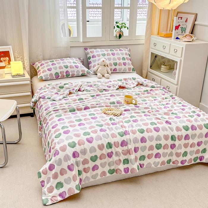 91家纺网 家纺一手货源 找家纺 柏薇 2024新款针织棉夏被 星动