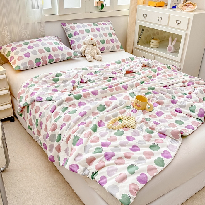 91家纺网 家纺一手货源 找家纺 柏薇 2024新款针织棉夏被 星动