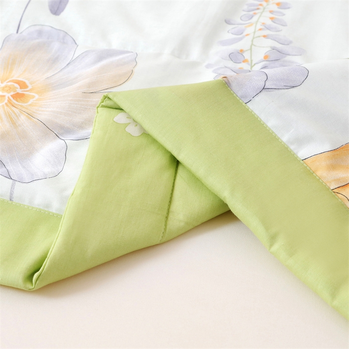 91家纺网 家纺一手货源 找家纺 瑜珠 2025新款双面全棉印花夏被夏凉被空调被子 记忆花香