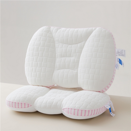 昕科 2025 直播爆款人体工学分区牵引护颈枕头乳胶颈椎枕头-苹果spa乳胶护颈枕 粉苹果枕【单只装】