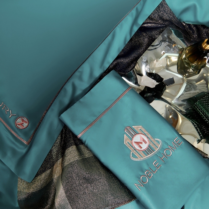 91家纺网 家纺一手货源 找家纺 U品汇（全棉磨毛源头厂家） 2024春夏新品60s支贡缎长绒棉刺绣花四件套纯棉全棉100%纯色简约轻奢 伯爵-宾利兰