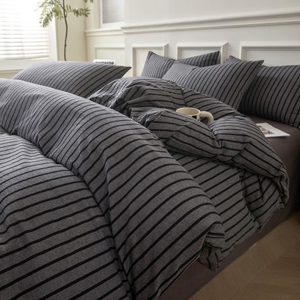 91家纺网 家纺一手货源 找家纺 （总）莱登卡奴 2024新款全棉色织水洗棉四件套