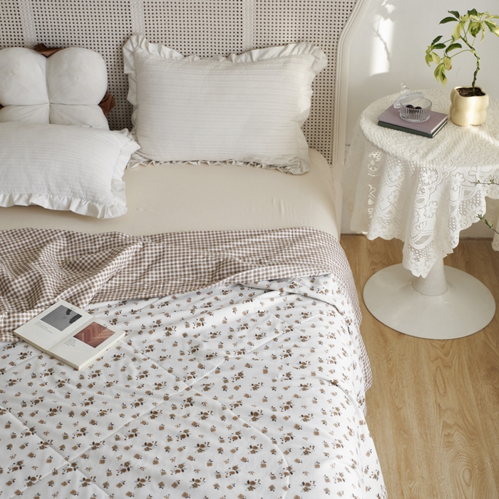 91家纺网 家纺一手货源 找家纺 维洋家纺 2025新款全棉印花棉花夏凉被 花之梦