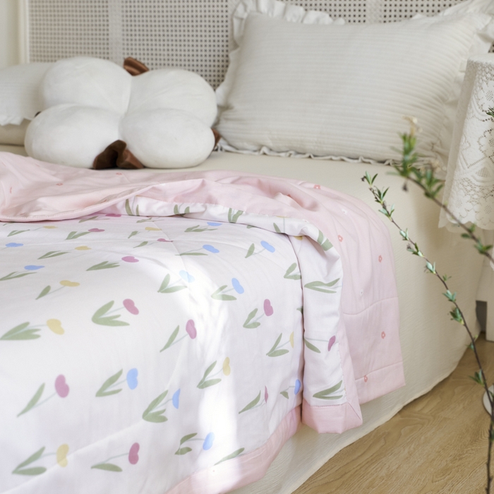 91家纺网 家纺一手货源 找家纺 维洋家纺 2025新款全棉印花棉花夏凉被 美郁花香