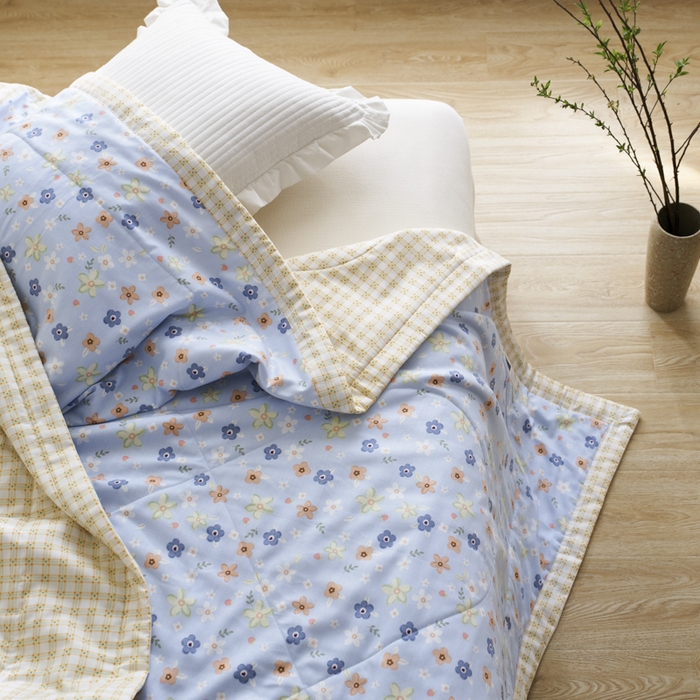 91家纺网 家纺一手货源 找家纺 维洋家纺 2025新款全棉印花棉花夏凉被 晓晓