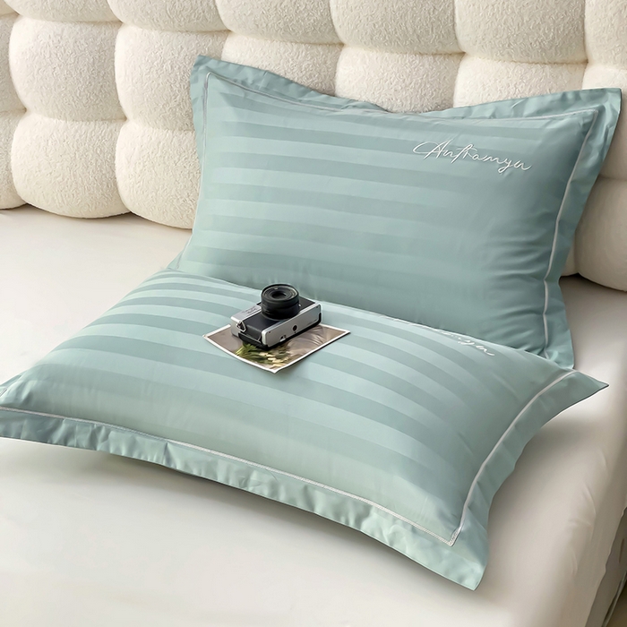 91家纺网 家纺一手货源 找家纺 品乐家纺 2024新款60支长绒棉龙纹系列枕套 龙纹青