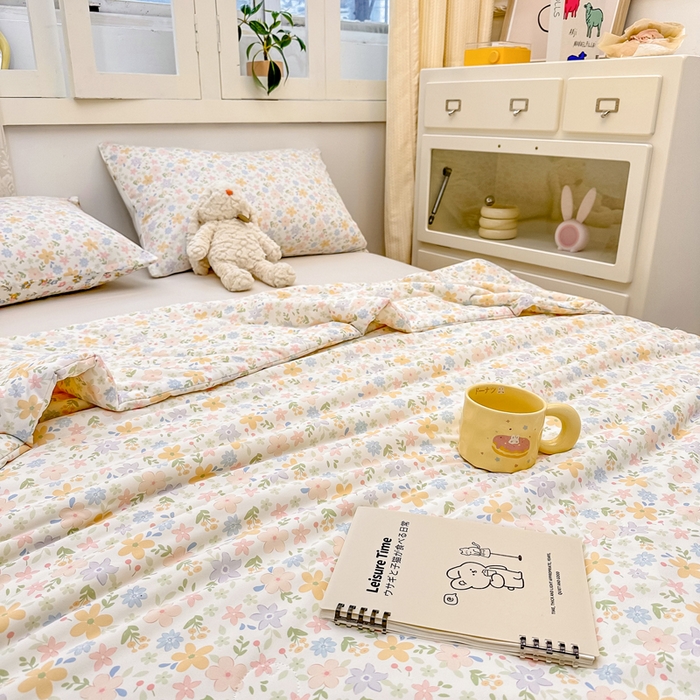 91家纺网 家纺一手货源 找家纺 柏薇 2024新款针织棉夏被 春天