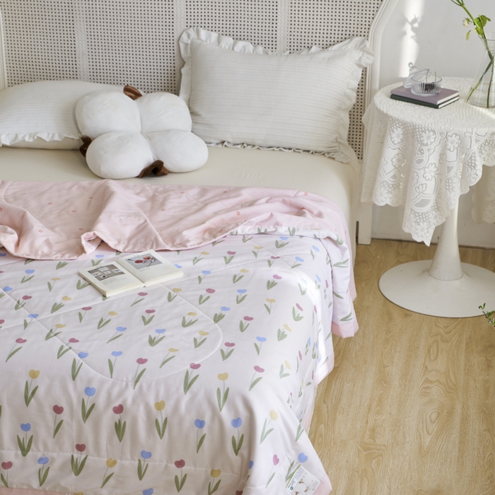 91家纺网 家纺一手货源 找家纺 维洋家纺 2025新款全棉印花棉花夏凉被 美郁花香