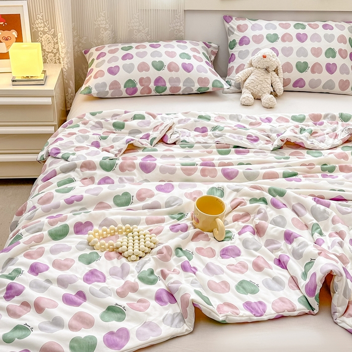 91家纺网 家纺一手货源 找家纺 柏薇 2024新款针织棉夏被 星动