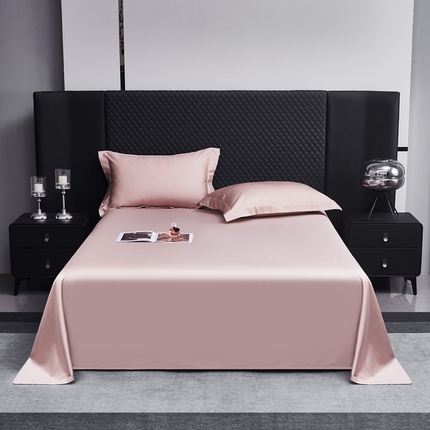 91家纺网 家纺一手货源 找家纺 利欧 2025新款100支全棉单床单 豆沙粉