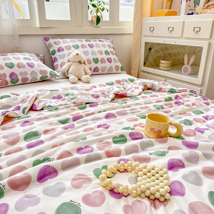 91家纺网 家纺一手货源 找家纺 柏薇 2024新款针织棉夏被 星动