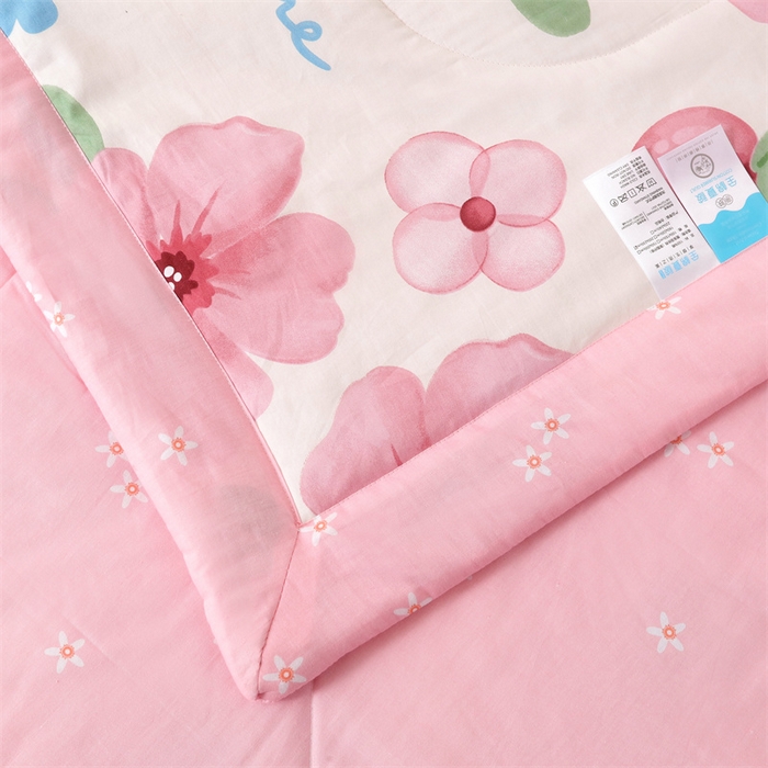 91家纺网 家纺一手货源 找家纺 瑜珠 2025新款双面全棉印花夏被夏凉被空调被子 花语之都