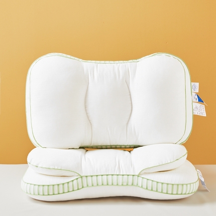 91家纺网 家纺一手货源 找家纺 （总）昕科 2025新款双层立体侧睡枕-全棉双层提花侧睡护颈枕芯纯棉枕头成人颈椎枕-双层立体侧睡枕