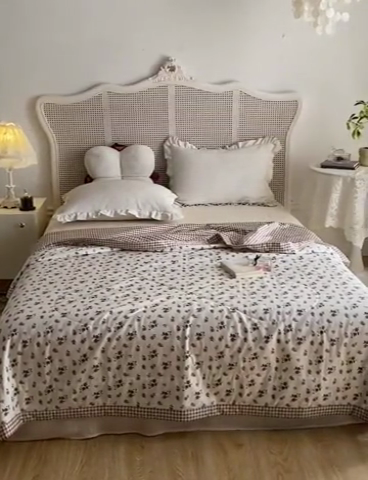 91家纺网 家纺一手货源 找家纺 维洋家纺 2025新款全棉印花棉花夏凉被 花之梦