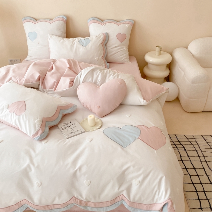 91家纺网 家纺一手货源 找家纺 （总）星野2024新款棉精致刺绣贴布绣四件套-彩虹漾