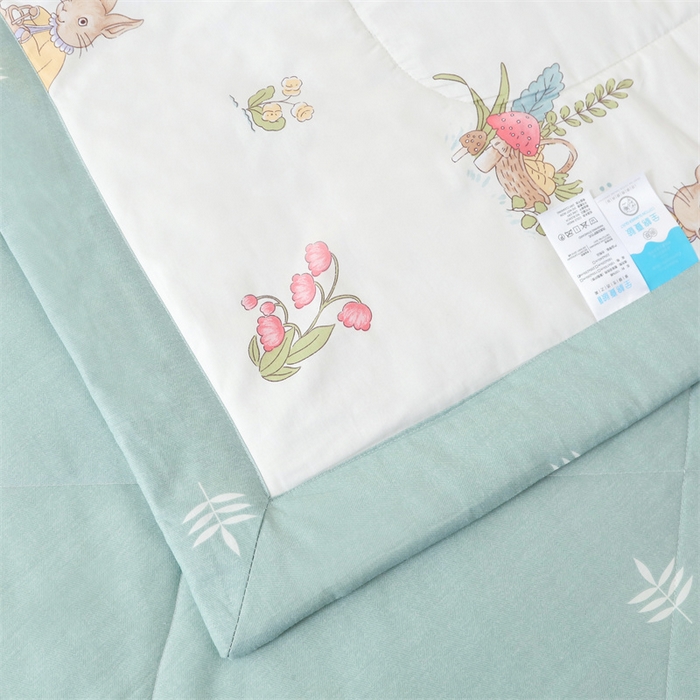 91家纺网 家纺一手货源 找家纺 瑜珠 2025新款双面全棉印花夏被夏凉被空调被子 田园趣事