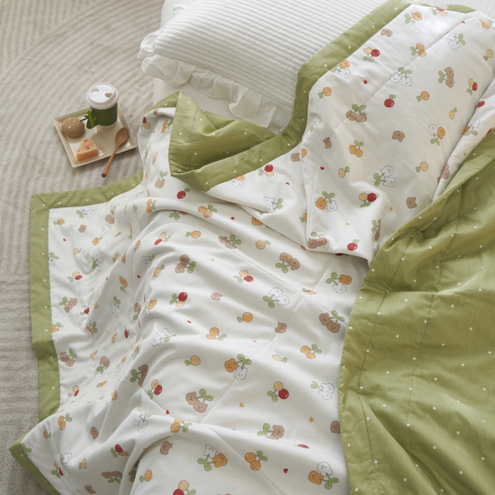 91家纺网 家纺一手货源 找家纺 维洋家纺 2025新款全棉印花棉花夏凉被 限定美好