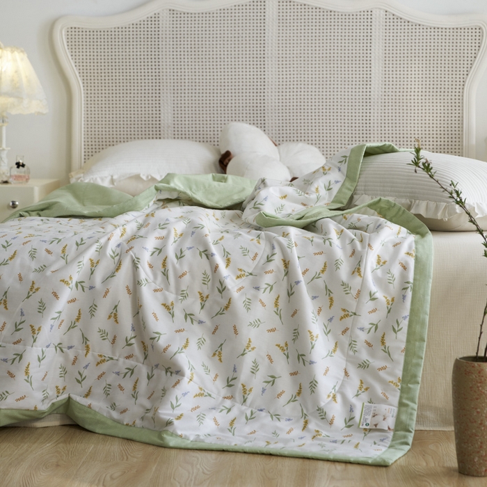 91家纺网 家纺一手货源 找家纺 维洋家纺 2025新款全棉印花棉花夏凉被 凤染