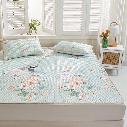 91家纺网 家纺一手货源 找家纺 美丽折家纺 2025新款凉感丝乳胶凉席款 曼谷花海