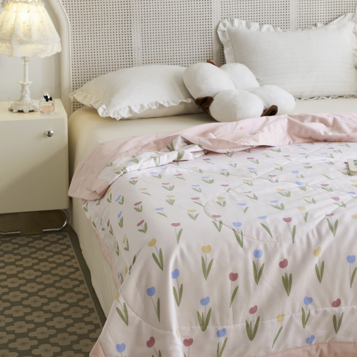 91家纺网 家纺一手货源 找家纺 维洋家纺 2025新款全棉印花棉花夏凉被 美郁花香