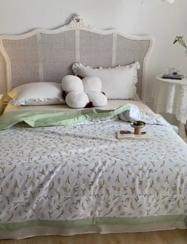 91家纺网 家纺一手货源 找家纺 维洋家纺 2025新款全棉印花棉花夏凉被 凤染