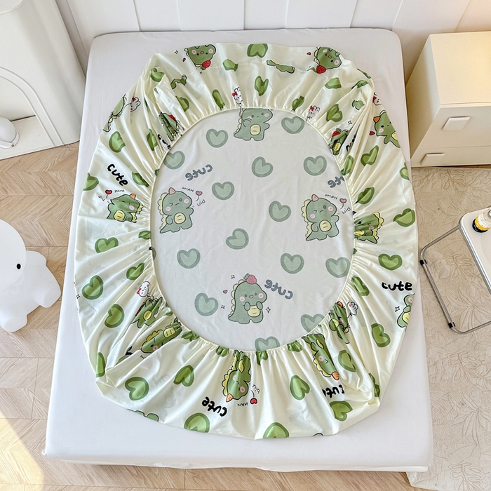 91家纺网 家纺一手货源 找家纺 帛织澜家纺 2026新款喷气12868系列纯棉印花单床笠 呆萌宝贝