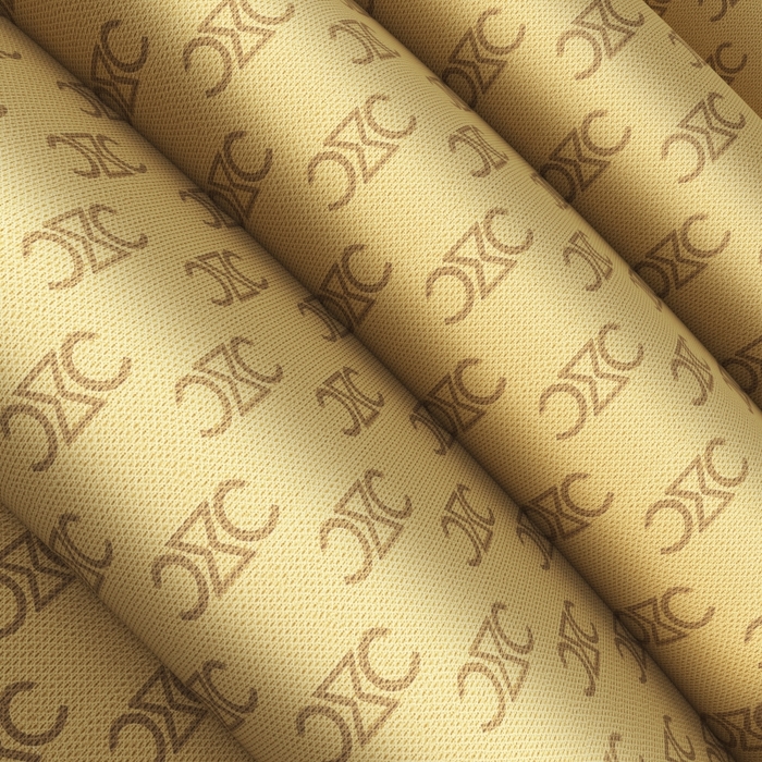 91家纺网 家纺一手货源 找家纺 卡初家居 2024新款高档提花凯瑟琳C刺绣系列冰丝席 凯瑟琳-棕