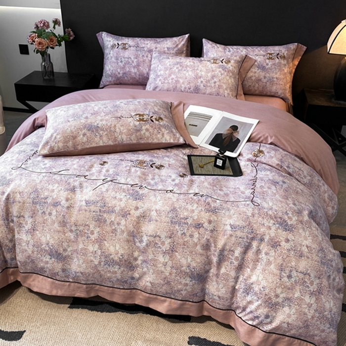 91家纺网 家纺一手货源 找家纺 （总）2024新款轻奢复古风阳绒磨毛雅棉刺绣系列四件套