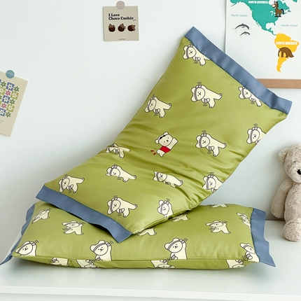 91家纺网 家纺一手货源 找家纺 （总）北鸣有鱼枕芯馆 2024新款全棉纯棉60S长绒棉儿童枕头套学生枕套卡通宝宝枕巾吸汗乳胶枕儿童可爱枕套