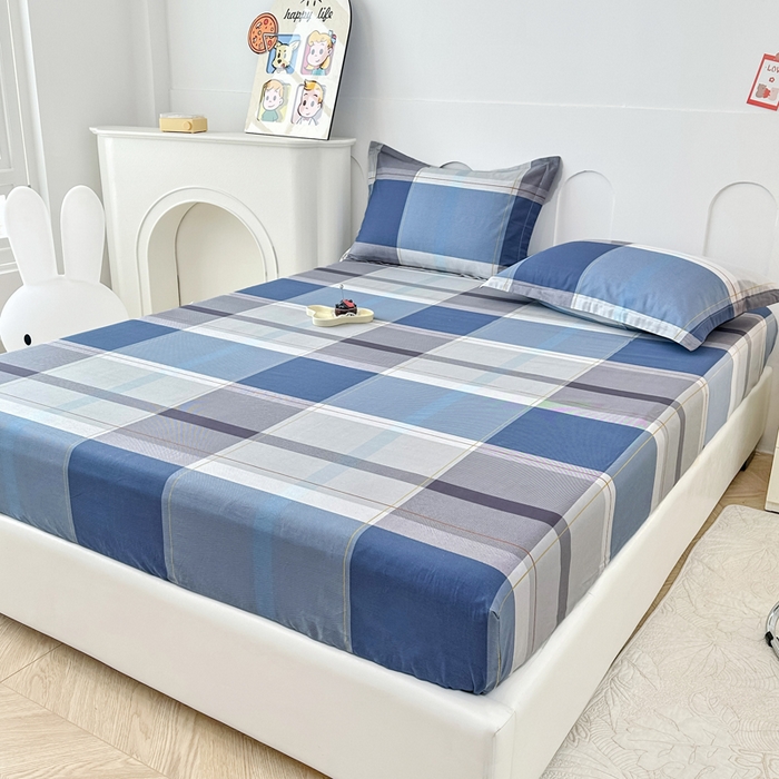 91家纺网 家纺一手货源 找家纺 帛织澜家纺 2025新款喷气12868系列纯棉印花单床笠 蒙德里