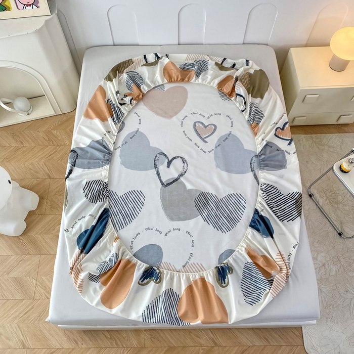 91家纺网 家纺一手货源 找家纺 帛织澜家纺 2025新款喷气12868系列纯棉印花单床笠 卡布奇诺