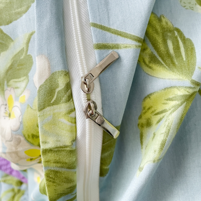 91家纺网 家纺一手货源 找家纺 优乐家纺 2025新款纯棉斜纹床盖款单层被套四件套 蜀绣