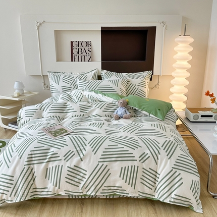 91家纺网 家纺一手货源 找家纺 （总）帛织澜家纺 2025新款喷气12868系列纯棉印花床笠四件套