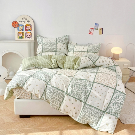 91家纺网 家纺一手货源 找家纺 （总）帛织澜家纺 2025新款喷气12868系列纯棉印花床笠四件套