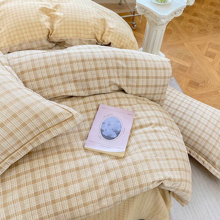 91家纺网 家纺一手货源 找家纺 家贝爱 2024春日新款A类精选高支高密水洗云锦棉四件套 格格情深