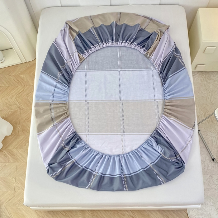 91家纺网 家纺一手货源 找家纺 帛织澜家纺 2025新款喷气12868系列纯棉印花单床笠 奇幻曲