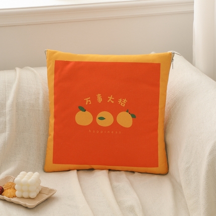 91家纺网 家纺一手货源 找家纺 （总）番茄+ 2025春夏新款棉麻卡通抱枕被