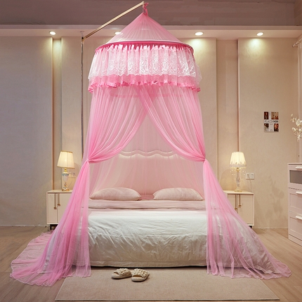 91家纺网 家纺一手货源 找家纺 （总）薇梦蚊帐2025新款天地杆圆顶吊顶蚊帐