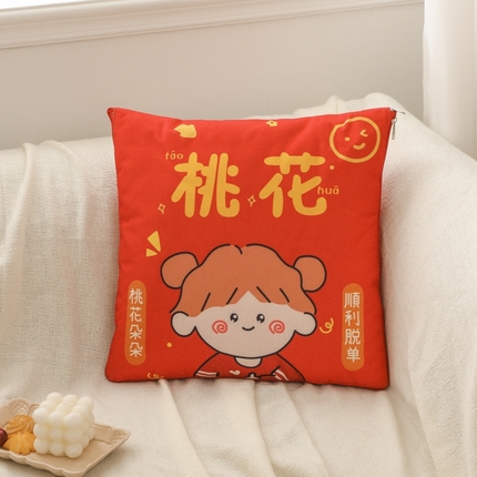 91家纺网 家纺一手货源 找家纺 （总）番茄+ 2025春夏新款棉麻卡通抱枕被