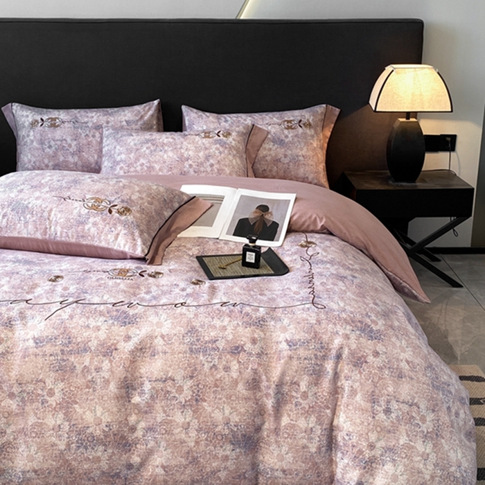 91家纺网 家纺一手货源 找家纺 （总）2024新款轻奢复古风阳绒磨毛雅棉刺绣系列四件套