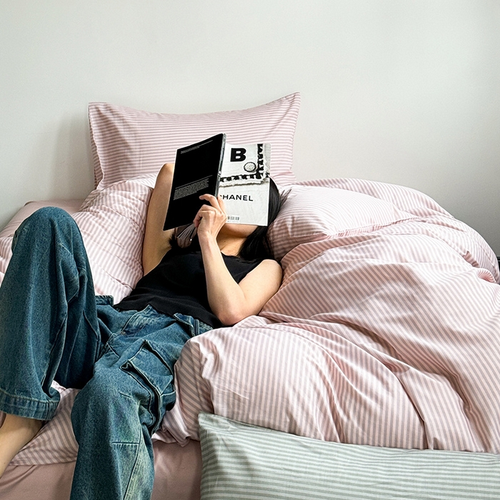 91家纺网 家纺一手货源 找家纺 （总）窝米 2024新款13370全棉极简风四件套系列