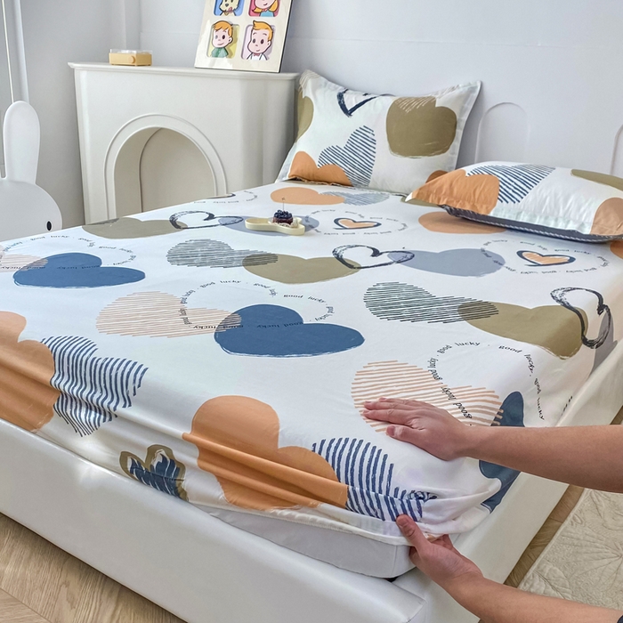 91家纺网 家纺一手货源 找家纺 帛织澜家纺 2025新款喷气12868系列纯棉印花单床笠 卡布奇诺