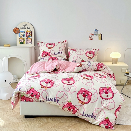 91家纺网 家纺一手货源 找家纺 （总）帛织澜家纺 2025新款喷气12868系列纯棉印花床笠四件套