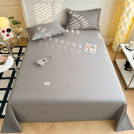 91家纺网 家纺一手货源 找家纺 （总）眠博士 2024新款全棉40支简约加厚纯色单品系列-单床单