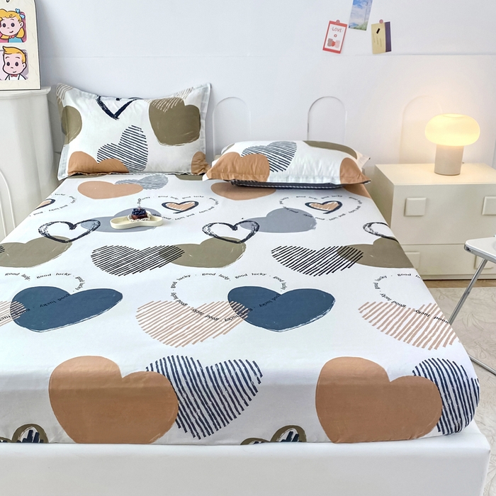 91家纺网 家纺一手货源 找家纺 帛织澜家纺 2025新款喷气12868系列纯棉印花单床笠 卡布奇诺